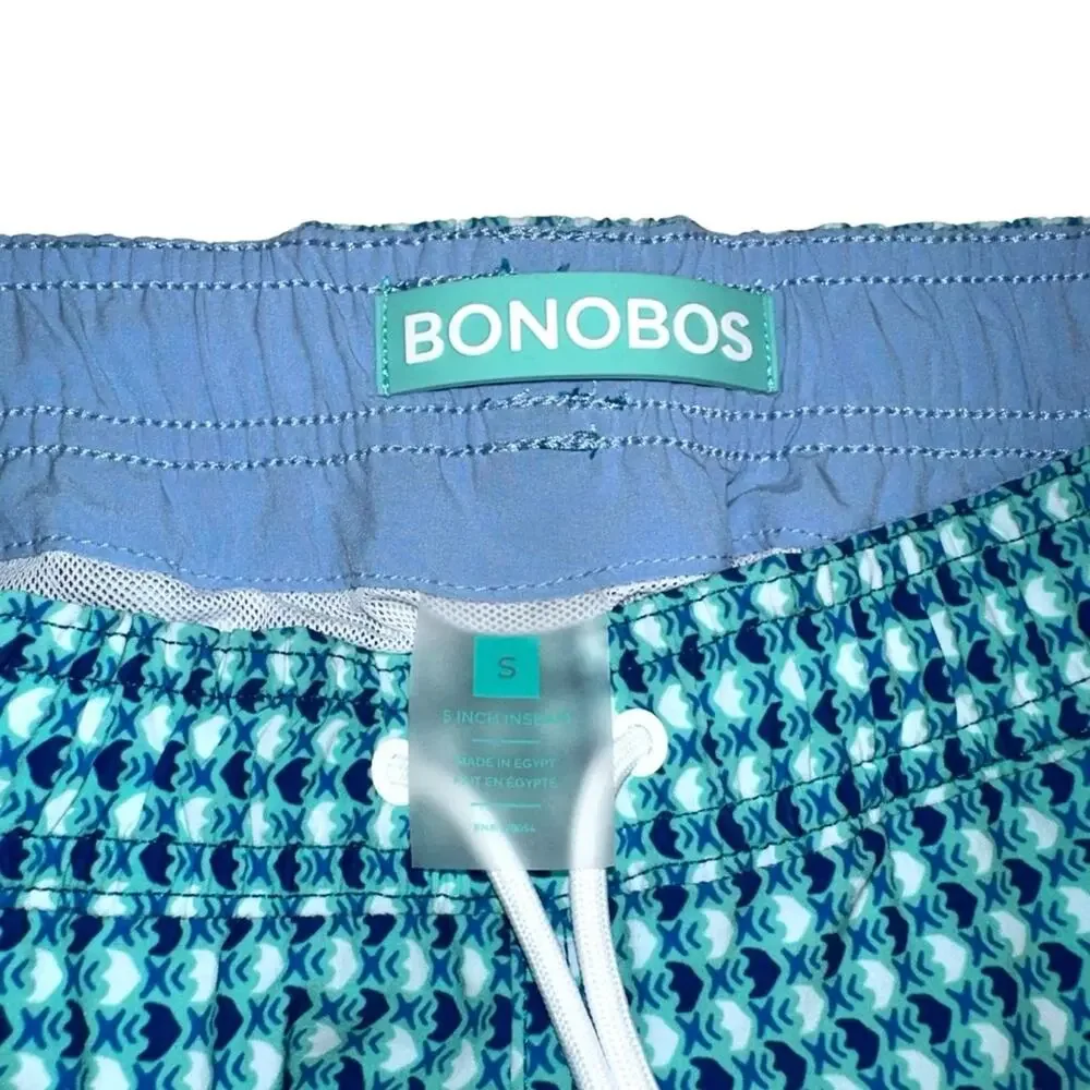 NWOT Bonobos Fish Print Swim Trunks SMALL